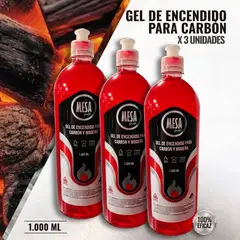 MESA GRILLS - Pack X3 La Táctica Ganadora Gel De Encendido Para Carbón