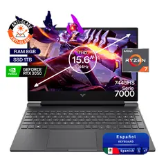 HP - Portátil Gamer Victus AMD Ryzen 7 RAM 8GB SSD 1TB RTX 3050 6GB 144Hz
