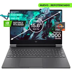 HP - Portátil Gamer Victus AMD Ryzen 7 16GB1TB RTX 4050 6GB