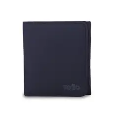TOTTO - Billetera Rfid Cierre Imantado Wood XL Hombre Azul