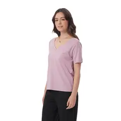 TOTTO - Camiseta Cuello En V Unicolor Viny Rosado Para Mujer