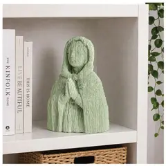TIZZY DISEÑO - Virgen Decorativa Verde En Cartón