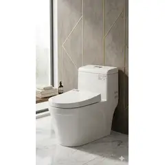 GENERICO - Sanitario Sifónico Blanco de Una Pieza Diseño Moderno y Eficiencia en Descarga