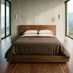 GENERICO - Cama Sady King Size 227cm x 242cm Roble Natural