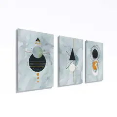 GAMA DIGITAL - Cuadros decorativos Triptico Cielo  37x50