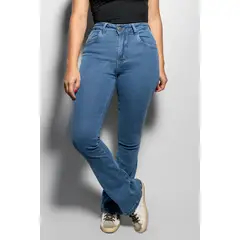 DANTE - Jean Elastico Bota Campana Azul Claro