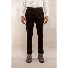 DANTE - Pantalon Elastico Cafe Oscuro