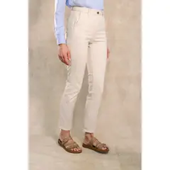 DANTE - Pantalon Elastico de Mujer Marfil