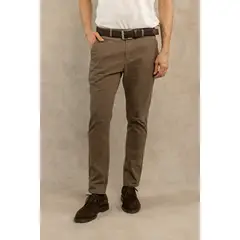 DANTE - Pantalon Elastico Mocca