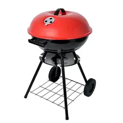 GENERICO - Asador Portátil a Carbón con Ruedas y Tapa Ideal para Jardín y Balcón