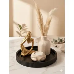 GENERAL - Adorno decorativo para centro de mesa jarron bandeja vela escultura