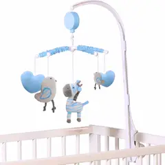 GENERICO - Movil mobil cuna bebe musical felpa peluche corral azul niño