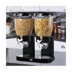 AMERICAN GENERICS - Dispensador De Alimentos Secos Granos Doble Control Caramelos Cereales