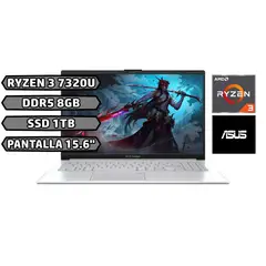 ASUS - PORARTIL VIVOBOOK GO AMD RYZEN 3 7320U LPDDR5 8GB SSD 1TB 15,6 SILVER