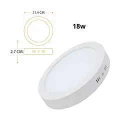 MERCURY - Panel Led Redondo Sobreponer 18W Blanca