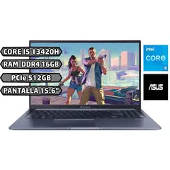 ASUS - Portatil Vivobook 15 CORE I5 13420H Ram 16GB Ssd 512GB 15.6 FHD QUIET BLUE COLOR