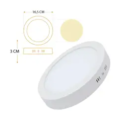 MERCURY - Panel Led Redondo Sobreponer 12W Calida