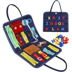 GENERICO - Tablero Libro Didáctico Busy Board Montessori Juguete Sensorial De Habilidades Motoras