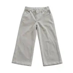 BIGBOYS - Pantalon Pana Palazzo Bordado Gris Niña - Talla 4