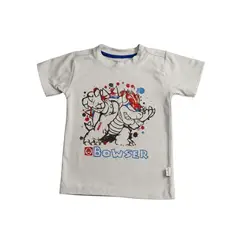BIGBOYS - Camiseta Bowser Gris Niño - Talla 12