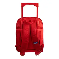DISNEY - Morral Escolar Infantil Con Ruedas Primaria Cars 40cm Rojo Cars