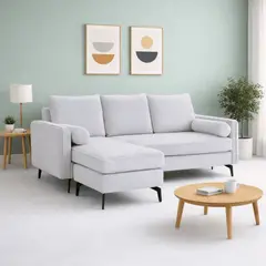 MUEBLES FIOTTI - Sofá en L 3 Puestos Bidireccional Moderno Enttrambi