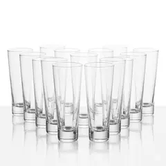 LIBBEY - Set x12 Vasos Cerveceros Brooklyn Diseño Moderno y Alta Resistencia