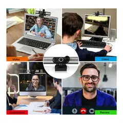 GENERICO - Webcam Full HD 1080P con Audio Integrado y Conexion USB