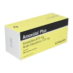 MEGALABS - AMOXIDAL PLUS CAJA 20 TABLETAS