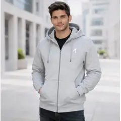 ADVANCE - Chaqueta Sudadera Hoddie Esencial Algodon Unisex Color Avena