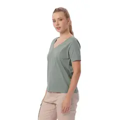TOTTO - Camiseta Cuello En V Unicolor Viny Verde Para Mujer