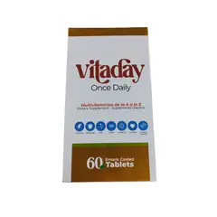 HEALTHY AMERICA - Vitaday - Multivitaminico con frutas y verduras en polvo 60 tabletas