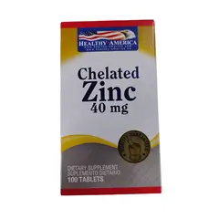 HEALTHY AMERICA - Chelated zinc 100 tabletas