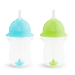 MUNCHKIN - Set x2 Vaso Pitillo Antiderrame 10 Oz Para Bebe