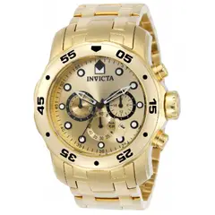 INVICTA - Reloj Pro Diver hombre 48 mm Dorado bañado en oro 18k