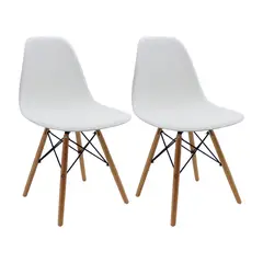 DISTRIONLINE - Set X2 Sillas Eames De Diseño Color Blanco