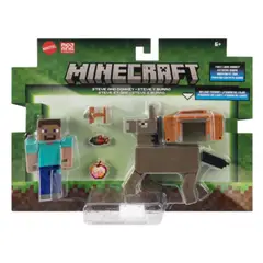 MINECRAFT - Figura Steve and Donkey Pack de Figuras