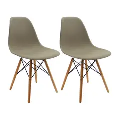 DISTRIONLINE - Set X2 Sillas Eames De Diseño Color Beige