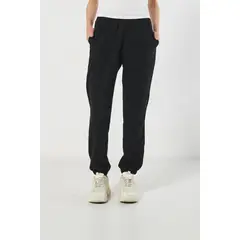 KOAJ - Pantalón jogger negro con elástico en bota y bolsillos Mujer