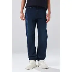KOAJ - Jean 90´S azul intenso con costuras, bota recta y tiro Hombre