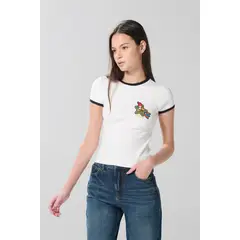KOAJ - Camiseta de My Melody crema manga corta con contrastes Mujer
