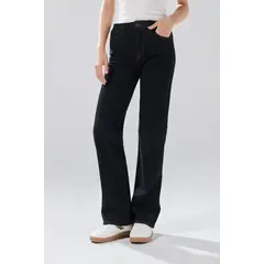 KOAJ - Jean bota recta straight leg azul intenso con tiro alto Mujer