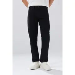 KOAJ - Jean 90´S negro con tiro bajo, cremallera y bota recta Hombre