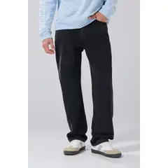 KOAJ - Jean gris baggy con tiro medio, bota ancha y bolsillos Hombre