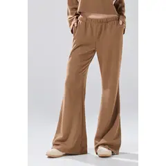 KOAJ - Pantalón unicolor flare con bota ancha y texturas Mujer