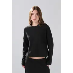 KOAJ - Pantalón unicolor flare con bota ancha y texturas Mujer