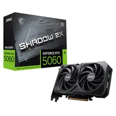 MSI - TARJETA DE VIDEO RTX 5060 8GB GDDR7 Shadow 2X OC - Gaming 2K - Ray Tracing & DLSS 4 - PCIe 5.0