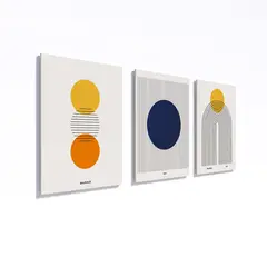 GAMA DIGITAL - Cuadros decorativos Triptico Walter 50x70
