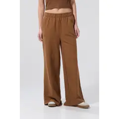 KOAJ - Pantalón jogger unicolor con bota ancha y bolsillos Mujer