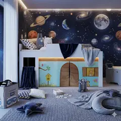 AKIVOY - Cama Tipo Castillo Color Blanco